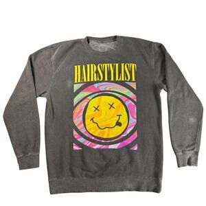 Hairstylist Have A Nice Hair Day Nirvana Hairdresser Unisex Crewneck Sweatshirt